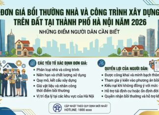 Đơn giá bồi thường nhà và công trình xây dựng trên đất tại thành phố Hà Nội năm 2026: Những điểm người dân cần biết